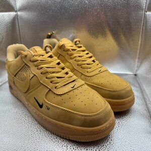 Size 10.5 Nike Air Force 1 Low Flax Wheat Gum Light Brown Mens Shoes CJ9179-200